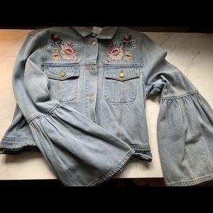 Denim embroidered jacket